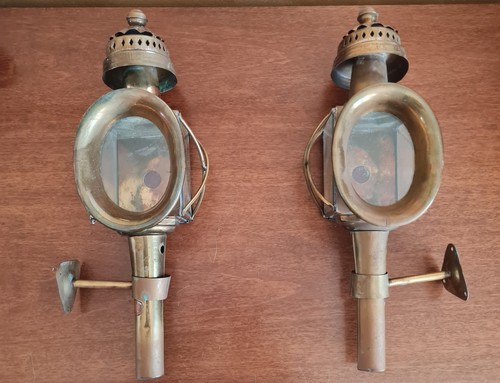 Coppia lanterne da carrozza vintage  marchio RDT  