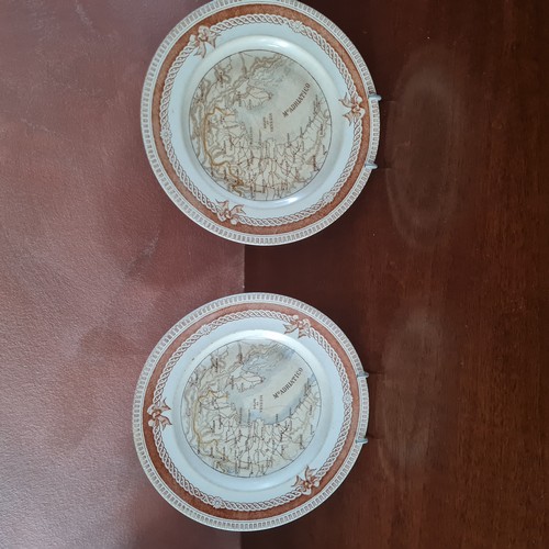 Set N� 2 piatti  Soc.Cer. Richard   serie  Geograf